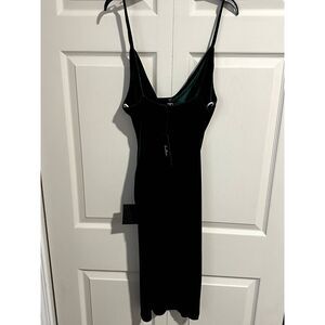 Dark Green Dress - Size Medium - Velvet Feel - Lulus